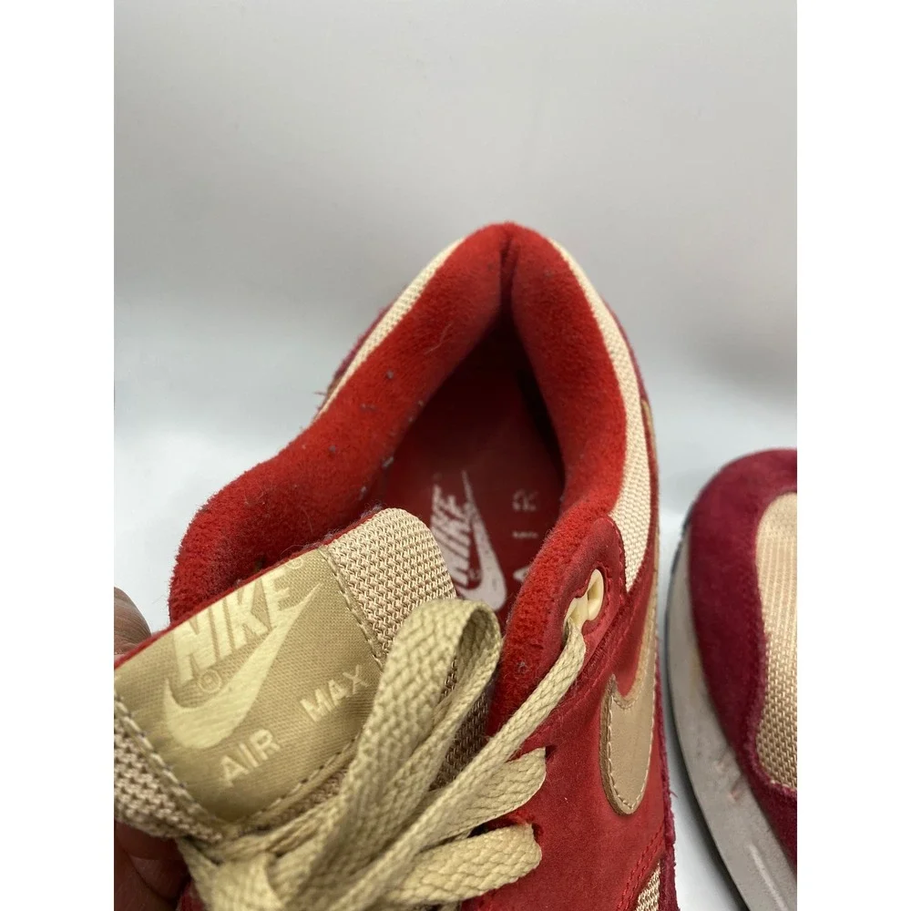 Size 10 -‎ Nike Air Max 1 Premium Retro Red Curry (908366-600)